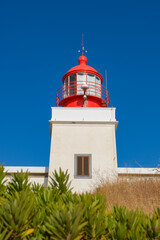 Historic lighthouse Farol da Ponta do Pargo, Madeira, Portugal