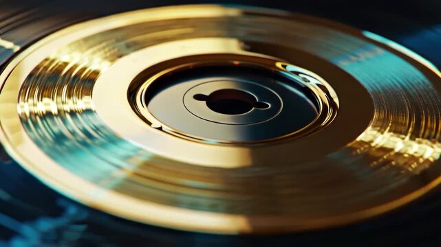 3D rendered vinyl records with advanced technology logo in the center.