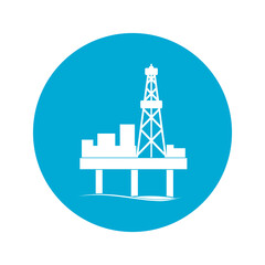Fototapeta premium Oil rig icon isolated on transparent background