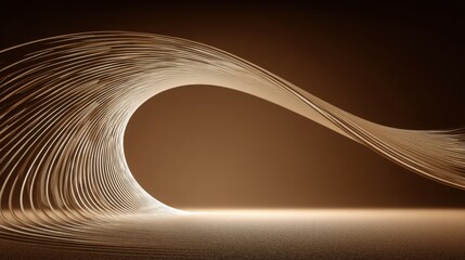 Wave of light representing inflation curve monitor with visual plotting of price dynamics and economic trends