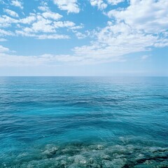 Scenic rocky coastline with blue ocean