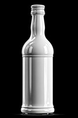 Blank white glass bottle