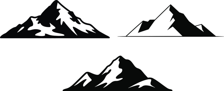 Mount Vinson silhouette solid black