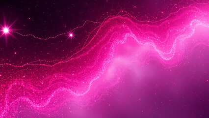 Obraz premium Vibrant cosmic nebula with swirling pink and purple gas clouds and bright starlight evoking a sense of wonder and the vastness of space and the universe