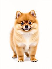 Obraz premium a brown golden yellow orange Pomeranian puppy dog 