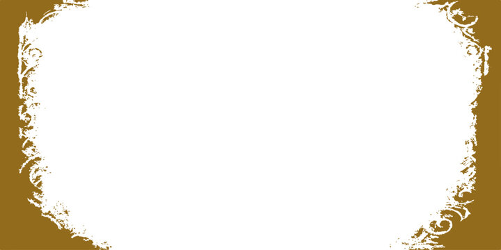 A 3D golden frame with a floral ornament design for a black background business animation transition