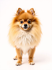 Obraz premium a smiling brown golden yellow orange Pomeranian puppy dog