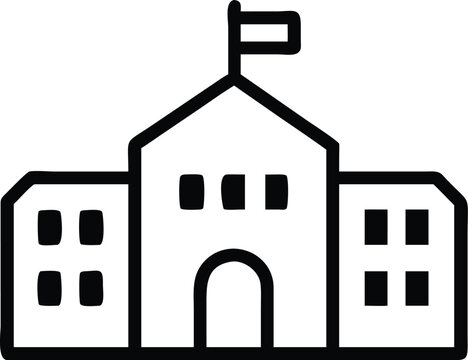 School building icon
