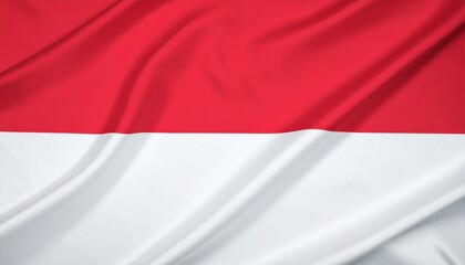 Fototapeta premium Indonesia national flag with horizontal red and white stripes symbolizing courage and purity.
