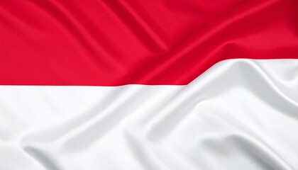 Fototapeta premium Indonesia national flag with horizontal red and white stripes symbolizing courage and purity.