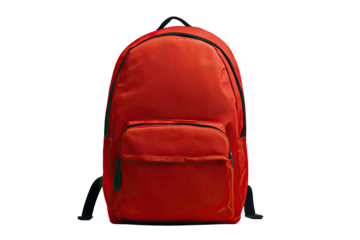 Backpack with zipper on a white background