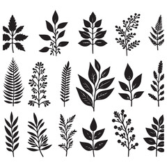Flower Silhouettes stock illustrations