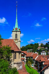 Obraz premium Nydegg church, the oldest church in Bern, Switzerland