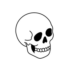 Fototapeta premium Linework Skull Study