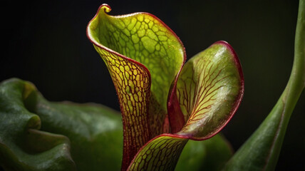 Close-up of a Pitcher Plant's Trap