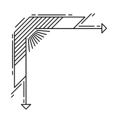 Line geometric corner. Modern decorative linear element.