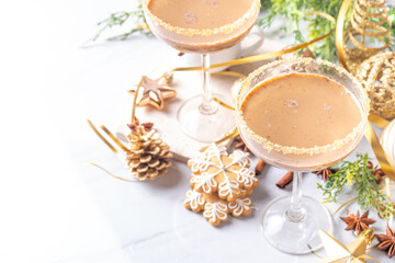 Christmas Gingerbread martini cocktail