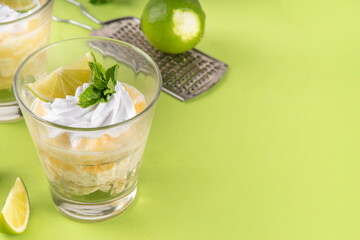 Summer mojito tiramisu dessert
