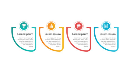 Business process timeline infographic template with modern design