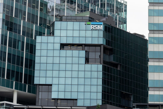 Brisbane, Queensland, Australia - August 21, 2025: RSM office in Brisbane, Queensland, Australia. RSM in Brisbane is a full-service accounting and advisory firm.