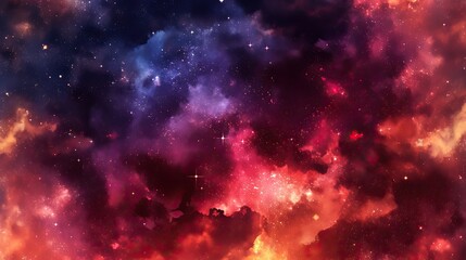 Fototapeta premium A vibrant cosmic backdrop filled with stars and nebulae, perfect for space-themed designs, suitable for projects that convey wonder or exploration – perfect for graphics, social media posts, and more.