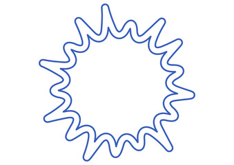 ギザギザ模様の円形装飾