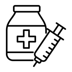 Fototapeta premium Drug Icon Vector Illustratio, White Background