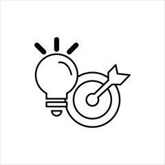 craetive solution icons. simple line vector illustration