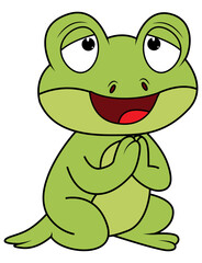 cute frog animal cartoon illustration