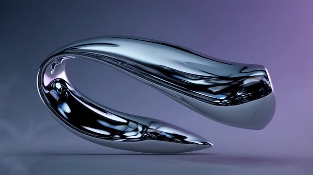 Futuristic metallic object floating amidst swirling smoke, captured in a dynamic close-up angle. Ideal for a sci-fi themed video background.