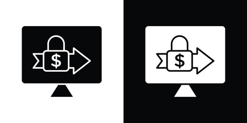 Safe transfer icons, emblem logo or badge designs.