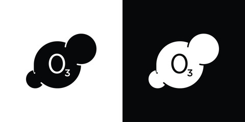 Ozonation icons, emblem logo or badge designs.