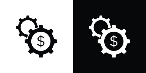 Money processes icons, emblem logo or badge designs.