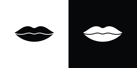 Lips icons, emblem logo or badge designs.