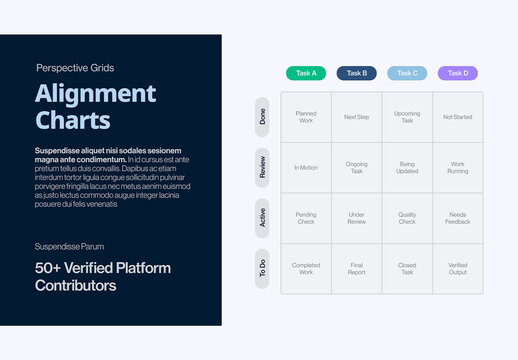 Alignment Chart Infographic Template for Project Planning in Business Presentation Layouts