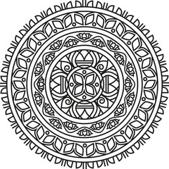 Indian Traditional and Cultural Rangoli, Alpona, Kolam, or Paisley vector line art.  tradition of the Bengal region, for textile printing, logo, and wallpaper	