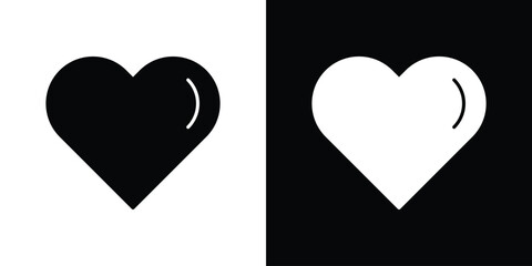 Heart icons, emblem logo or badge designs.