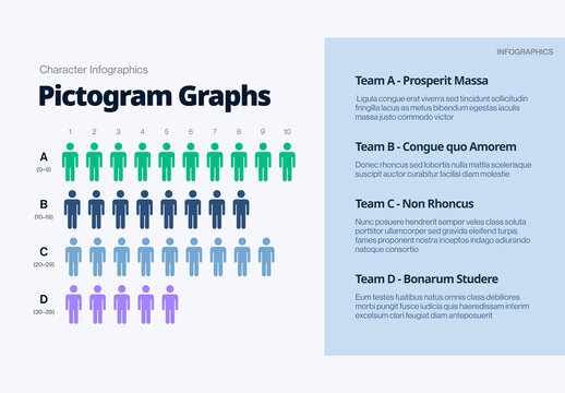 Pictogram Infographic Template for Business Presentation Layouts