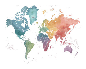 watercolor world maps © Tanvir Rana