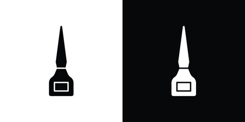 Eyeliner bottle icons, emblem logo or badge designs.