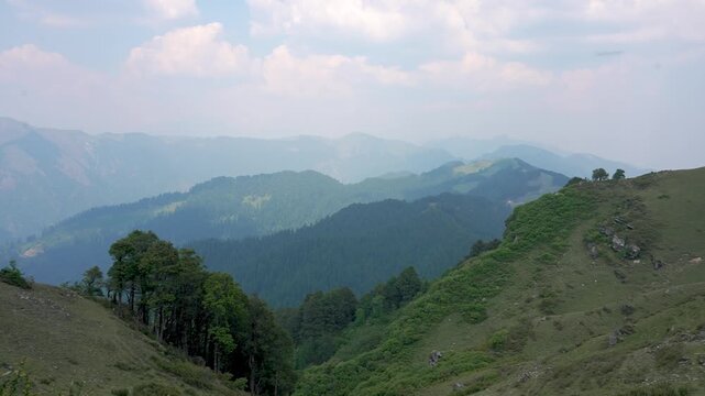India breathtaking mountain views Tirthan Valley, and serene landscapes Shoja Himachal Pradesh India.	
