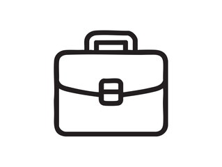 Business Briefcase Icon Isolated on White Background Representing Professionalism and Career Development for Corporate Success and Job Opportunities with a Clean and Simple Design