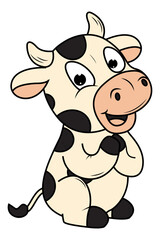 cute cow animal cartoon
