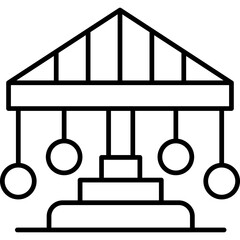 Spinning Swing Icon Vector Element