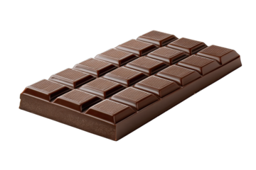 Chocolate bar on a white background