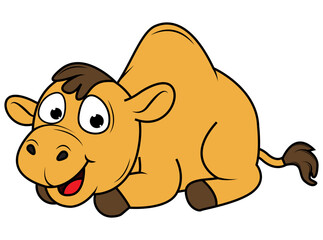 cute camel animal cartoon illustration