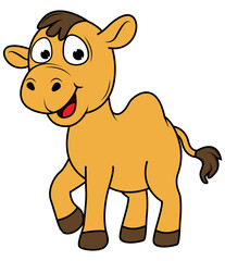 cute camel animal cartoon illustration