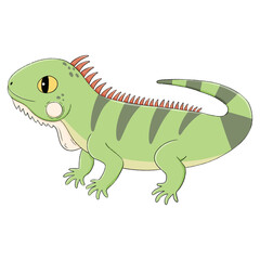 Obraz premium Cute Iguana cartoon