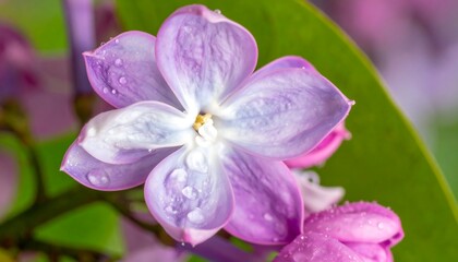 Close-up of a vibrant lilac flower