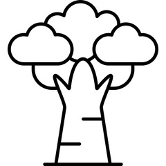 Baobab Icon Vector Element